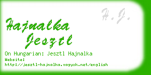 hajnalka jesztl business card